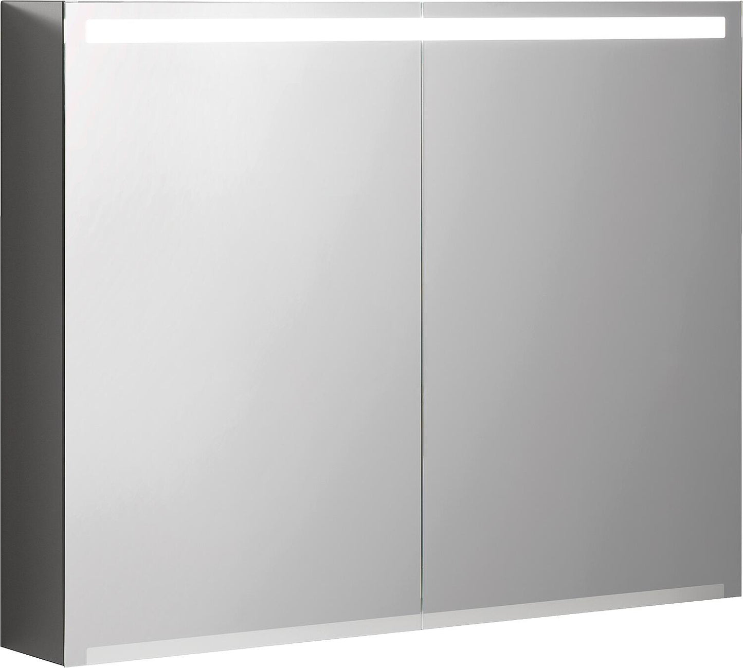 Geberit mirror cabinet option with LED lighting, 2 doors, 900x700x150mm