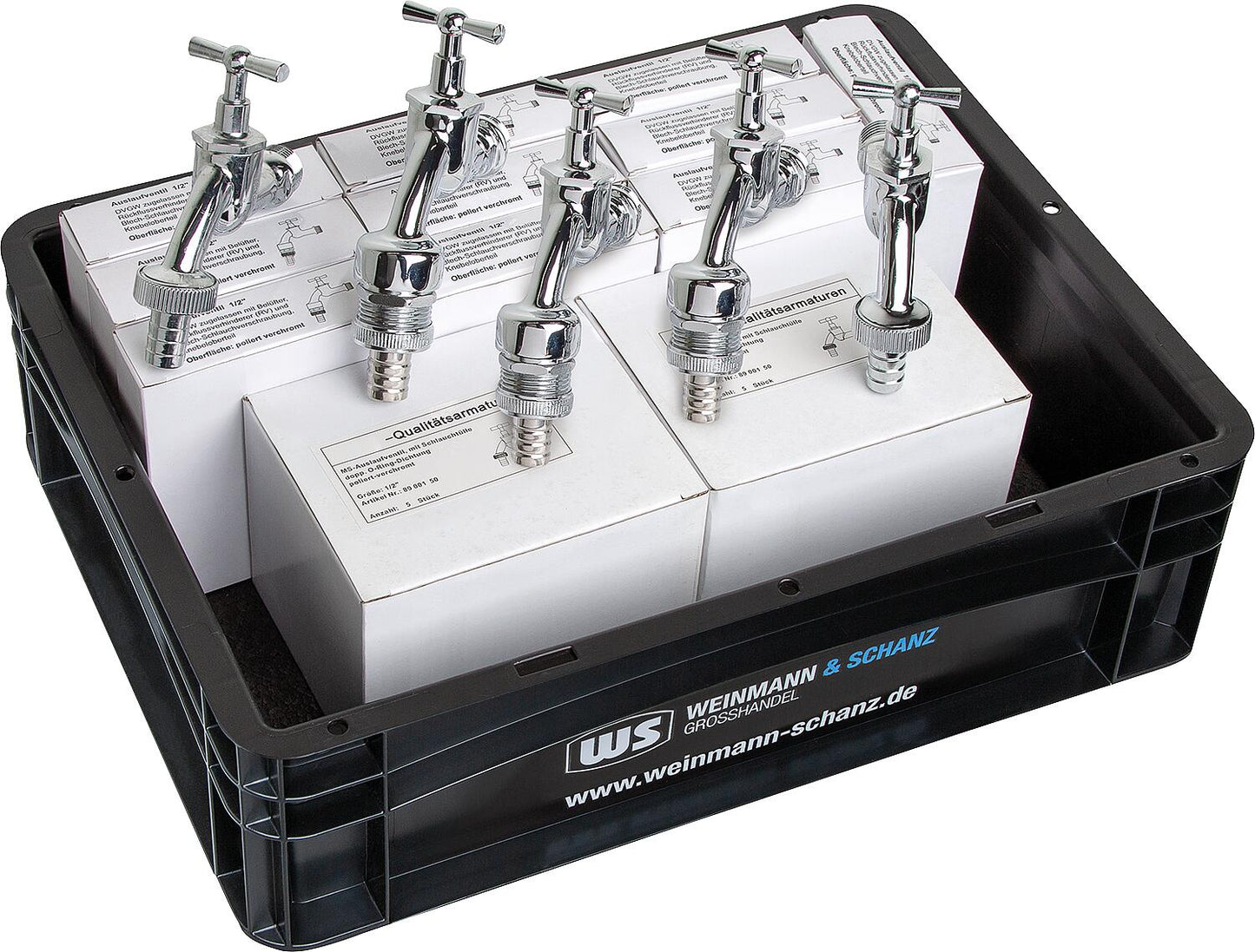 Outlet tap value pack, DN15 (1/2") with pipe aerator + 10x outlet taps DN15 (1/2") without pipe aerator incl. WS box