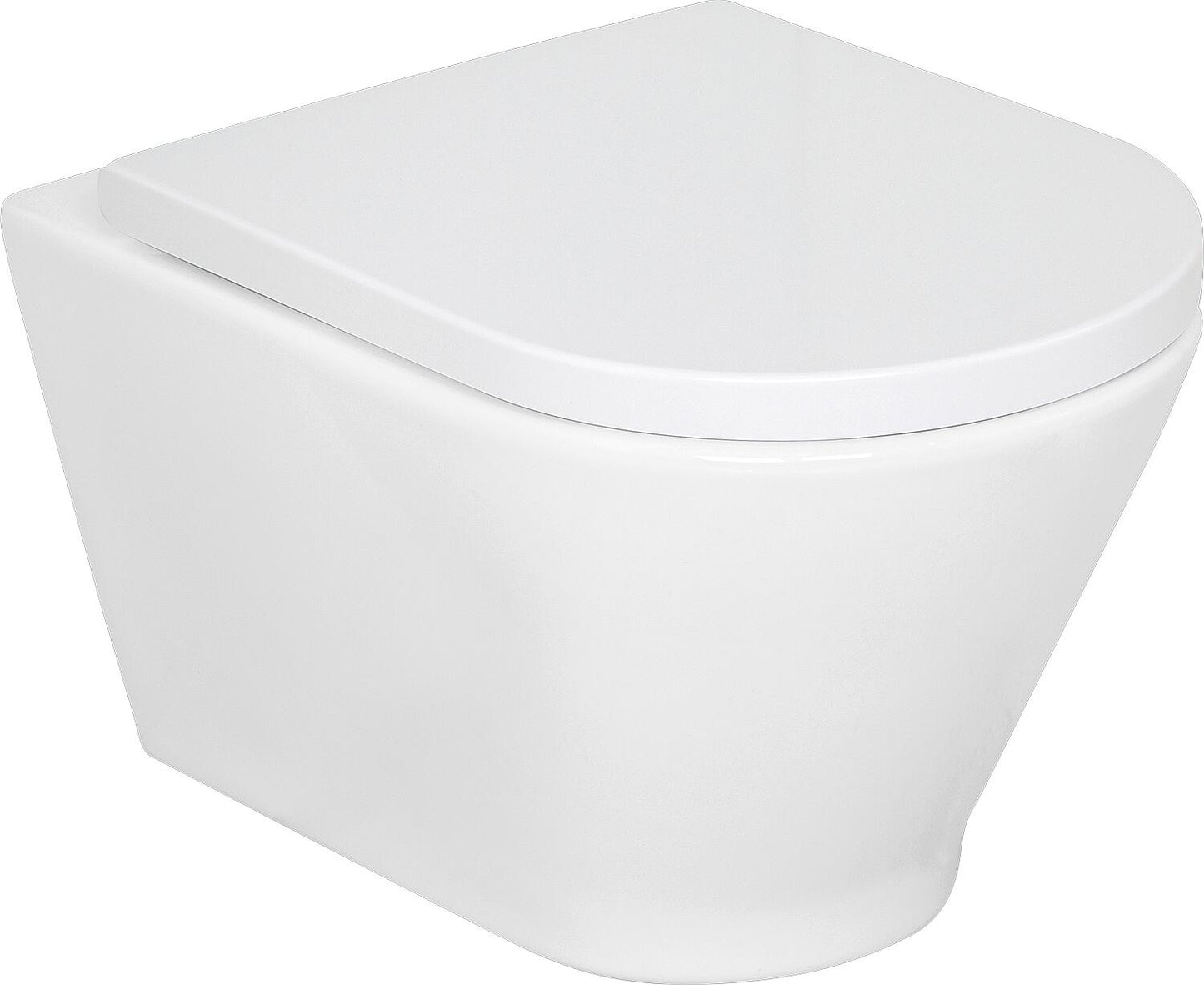 Combi-Pack Alaseja Wand-Tiefspül WC Spülrandlos und WC-Sitz Edoma softclose