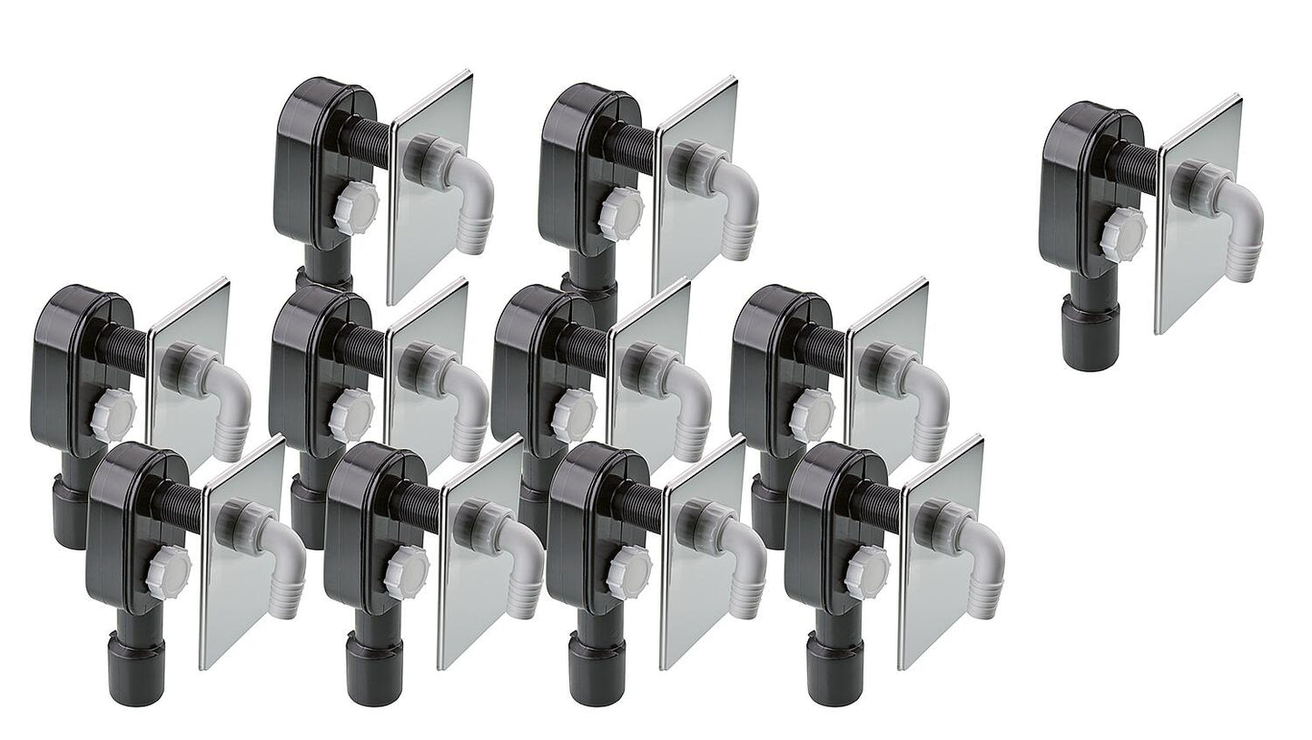10 siphons encastrés pour appareils DN 40/50 + 1 gratuit