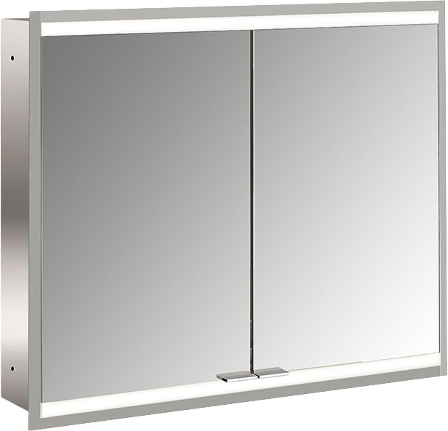 UP-Spiegelschrank Emco Prime2 Facelift 1200 LED, 1204x727x152mm, 2 Türen, Aluminium/Spiegel