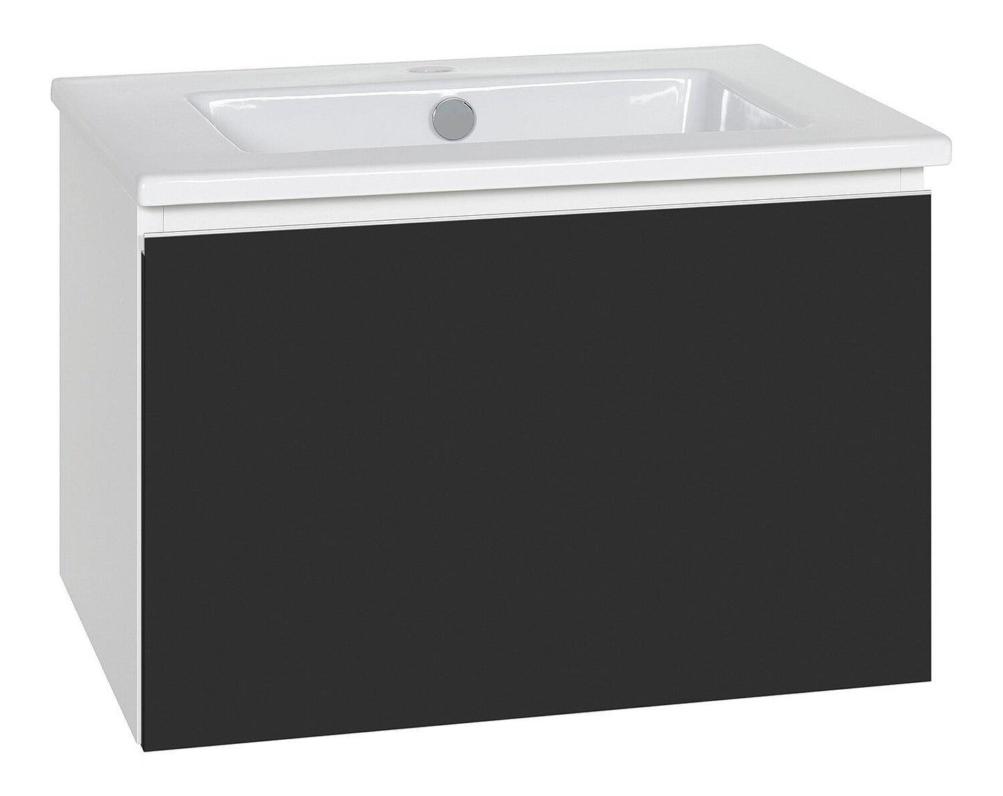 WTU + Keramik WT ELA Korpus weiss smt Front weiss hochglanz Dekor, 610x420x510 mm