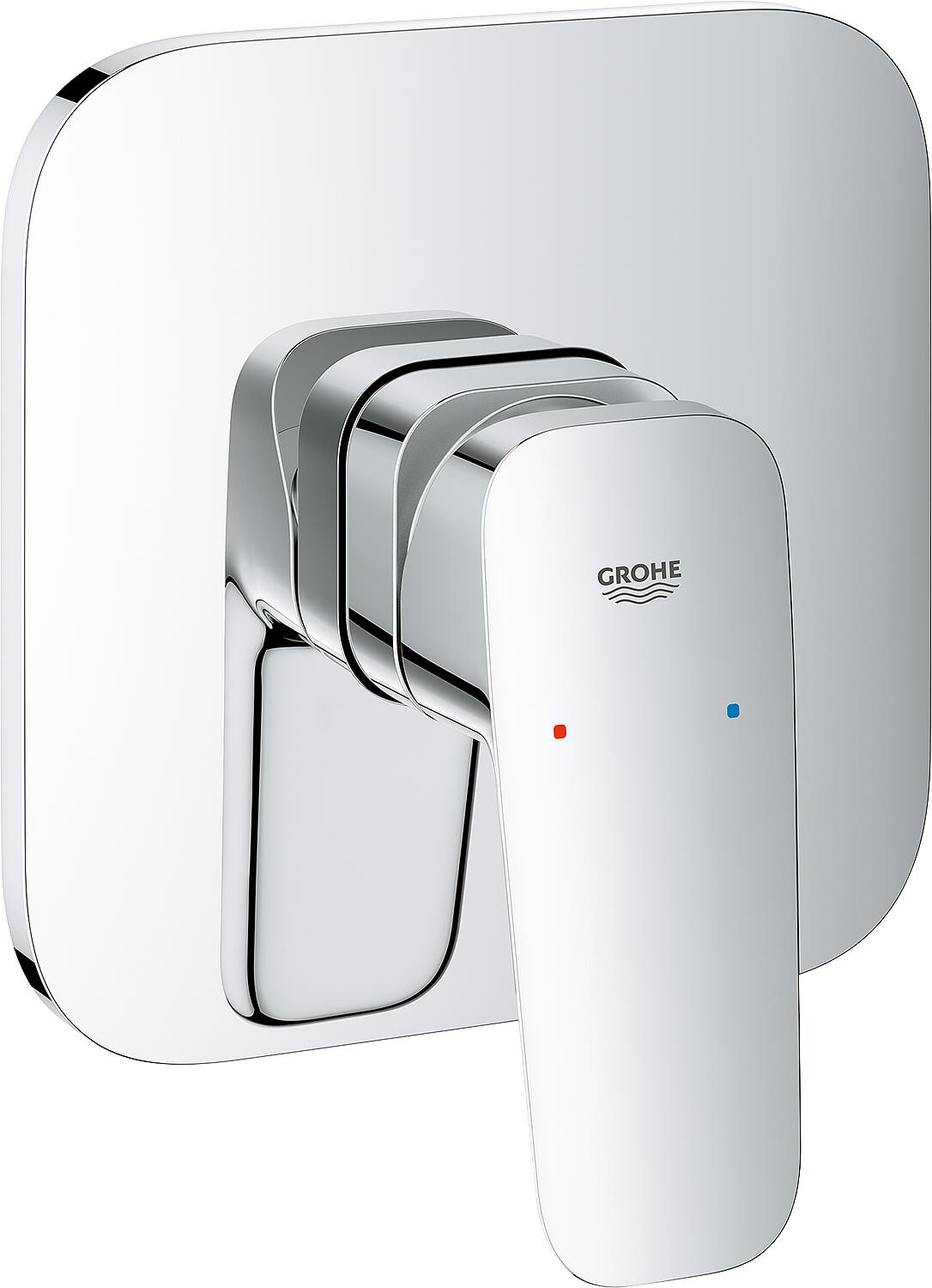 Grohe Cubea concealed shower mixer rosette: 158 x 158 mm chrome