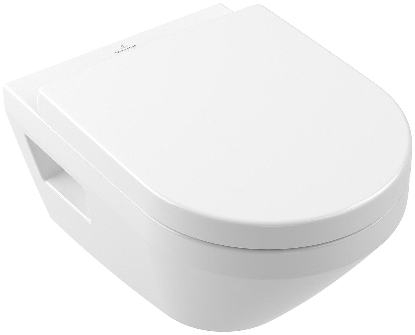 Combi-Pack V&B Architectura wall-hung, deep-flush, open toilet C+ TwistFlush rimless + toilet seat Softclose, white