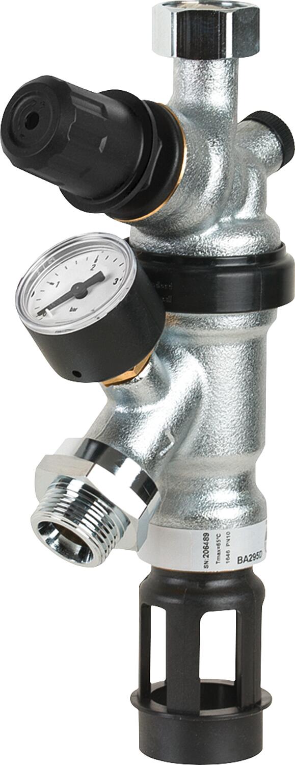 Auslaufventil-Systemtrenner Resideo BA295D/LWDC, DN20(3/4"), bleifrei, verchromt
