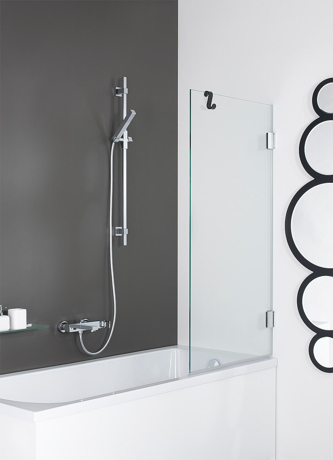 Badewannenaufsatz Rock 900x1400 mm 6 mm Glas ETC 1 Drehteil