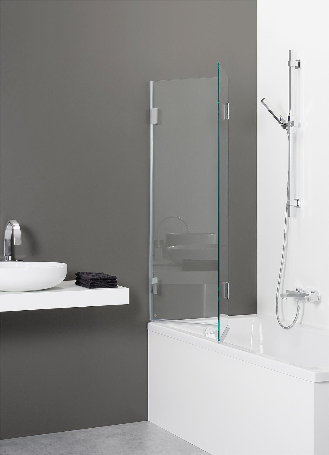 Bathtub screen Rock folding wall 1000x1400 mm 6 mm glass ETC reversible