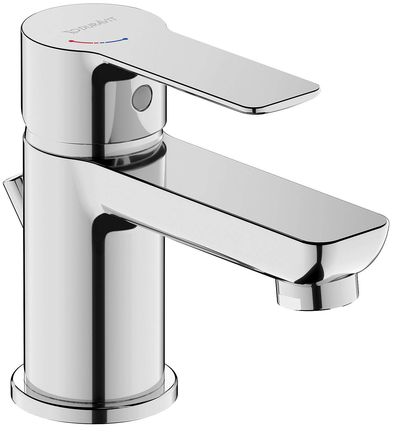 Waschtischmischer Duravit D-Code S ohne Ablaufgarnitur Mittelstellung kalt chrom