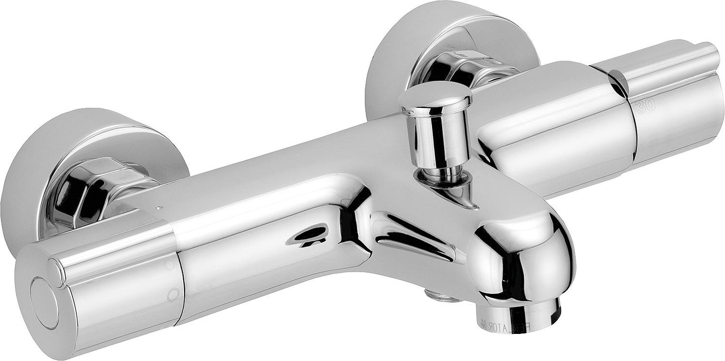 Evelia surface-mounted bath thermostat, 146 mm projection, chrome