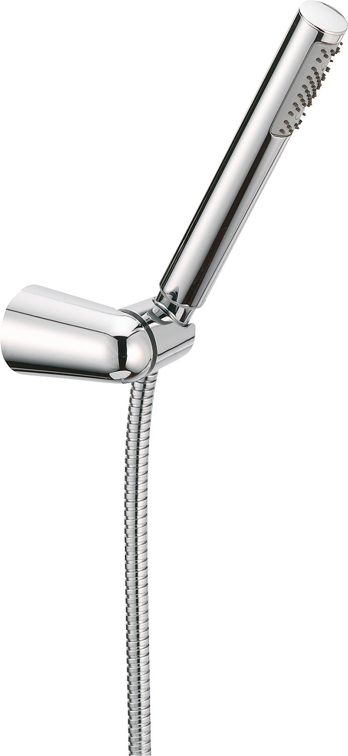 Evelia hand shower set with stick hand shower and hose, chrome