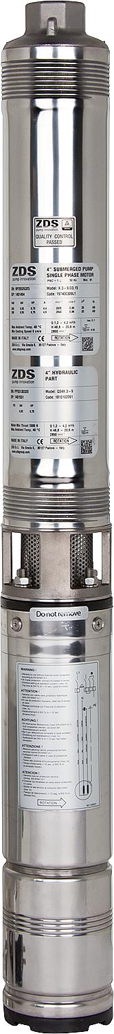 Pompe à moteur submersible en acier inoxydable, moteur bidirectionnel, 220-240 V, QPGo.X.5-13DRP