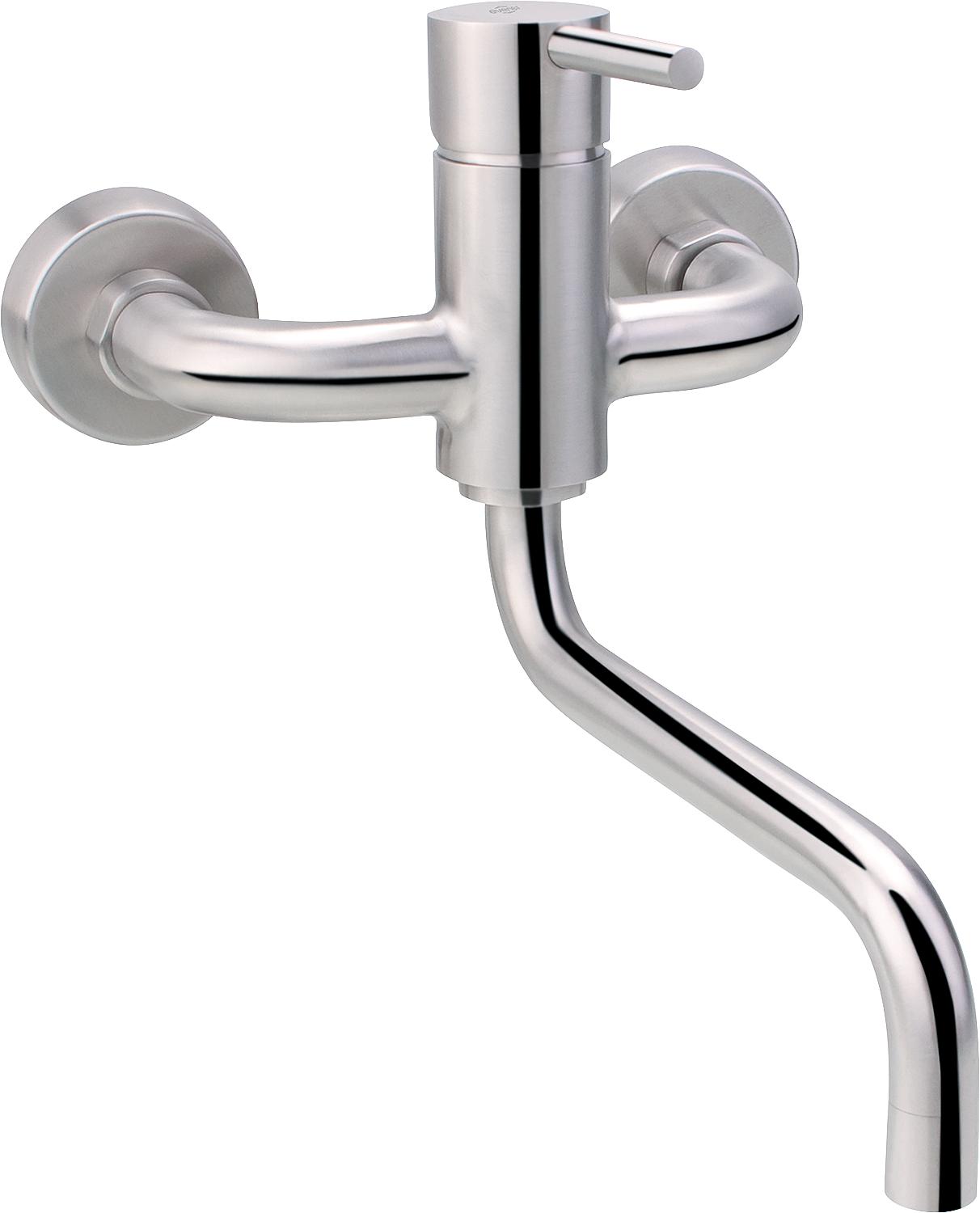 Kitchen sink mixer Colorado with swivel spout, 280 mm projection, stainless steel matt