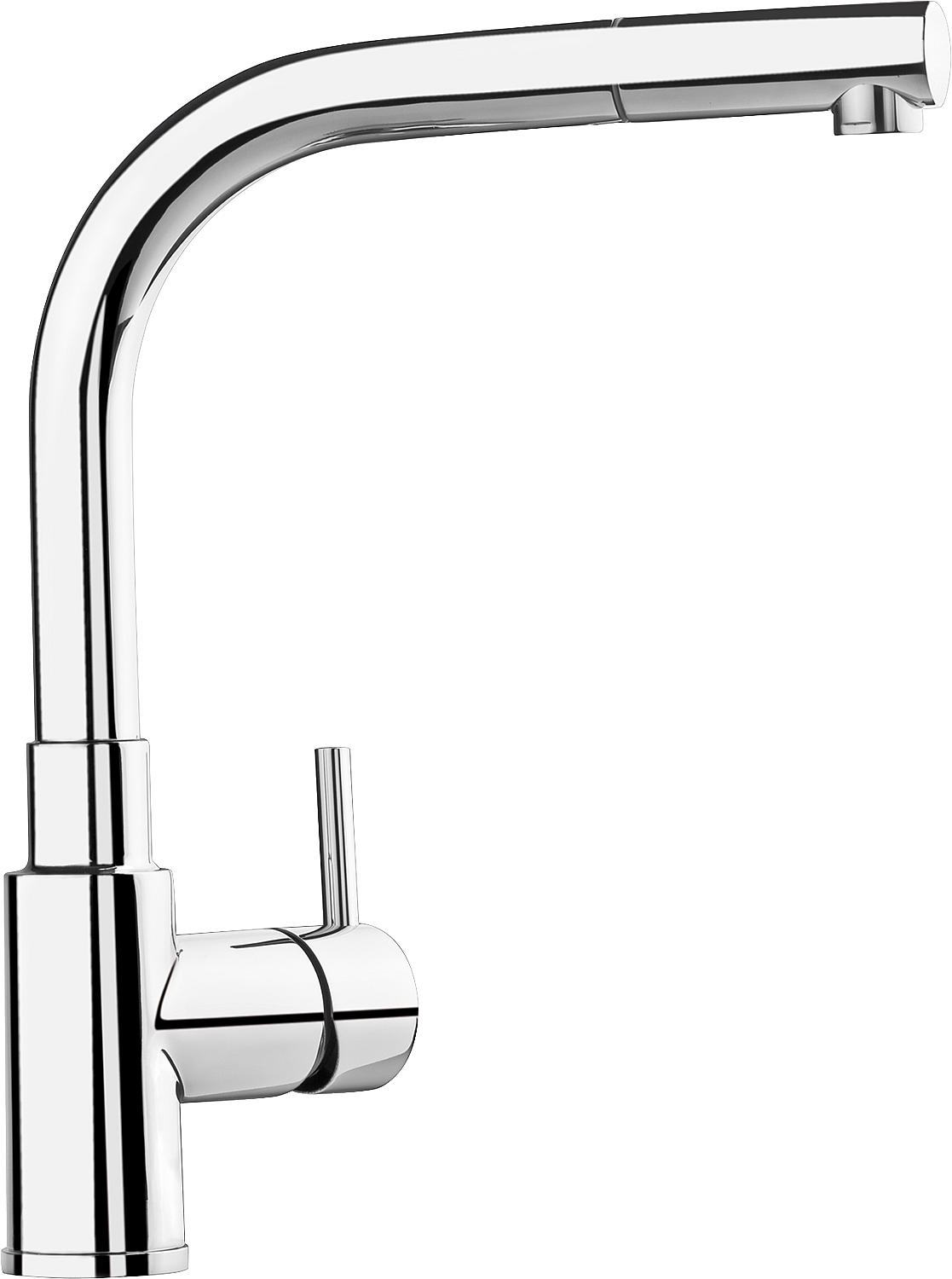 Kitchen sink mixer Colorado with swivel spout, 225 mm projection, polished stainless steel