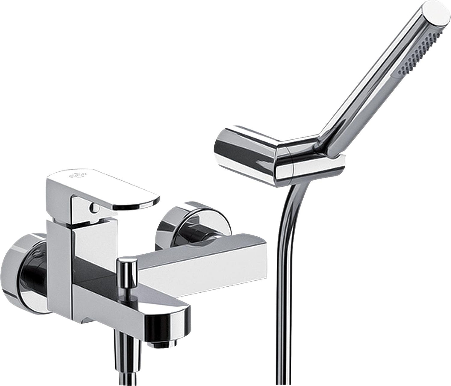 Ensemble mitigeur de bain Dokos AP avec douchette, saillie de 182 mm, chromé
