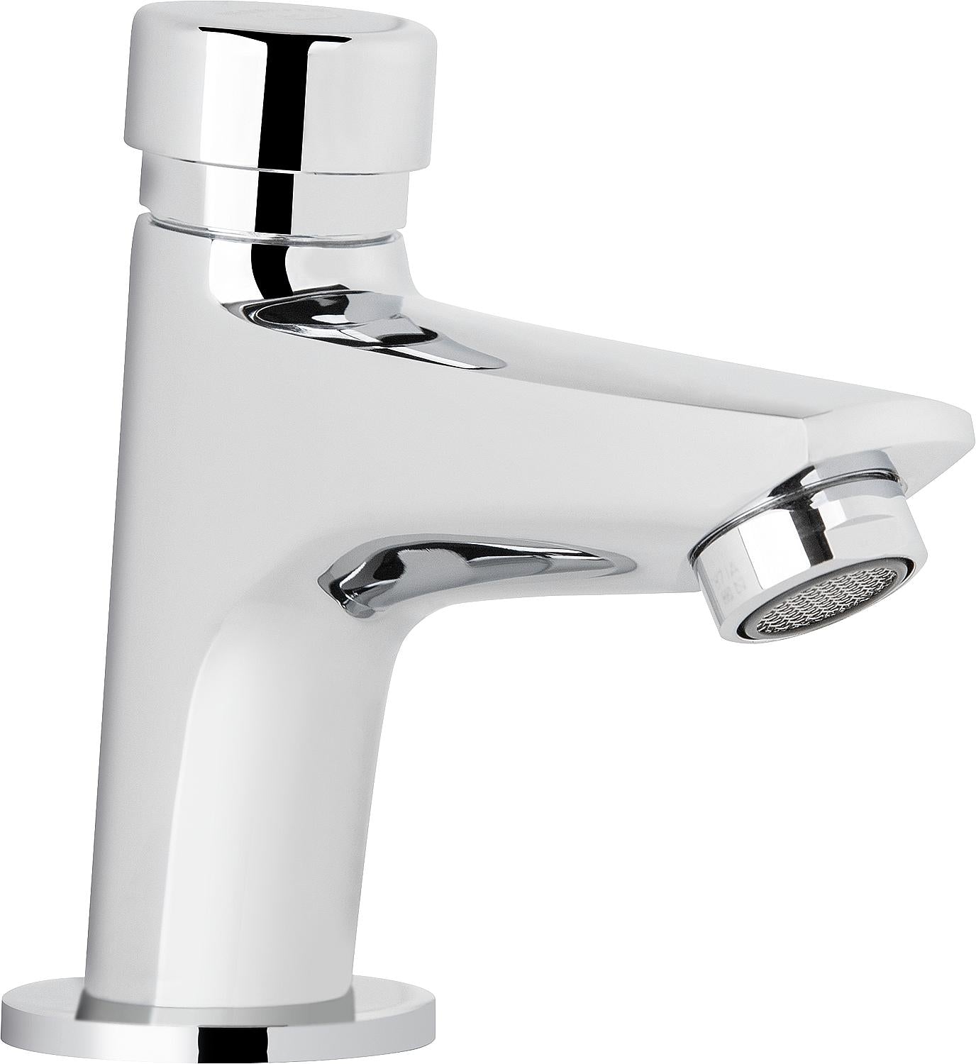 Self-closing pedestal valve Benkiser EOS ECO, projection 91 mm, chrome