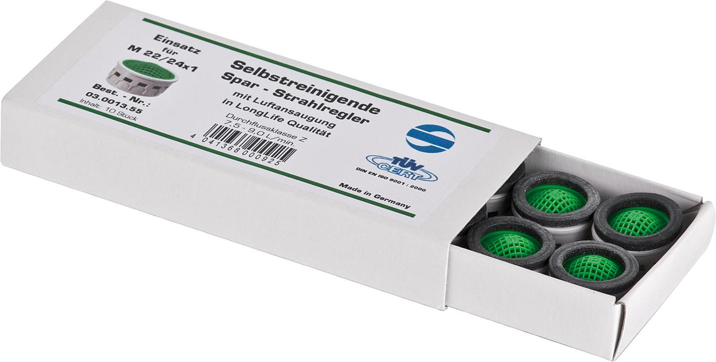 Selbstreinigende ECO-Spar Strahlreglereinsätze für M 22/24 x 1