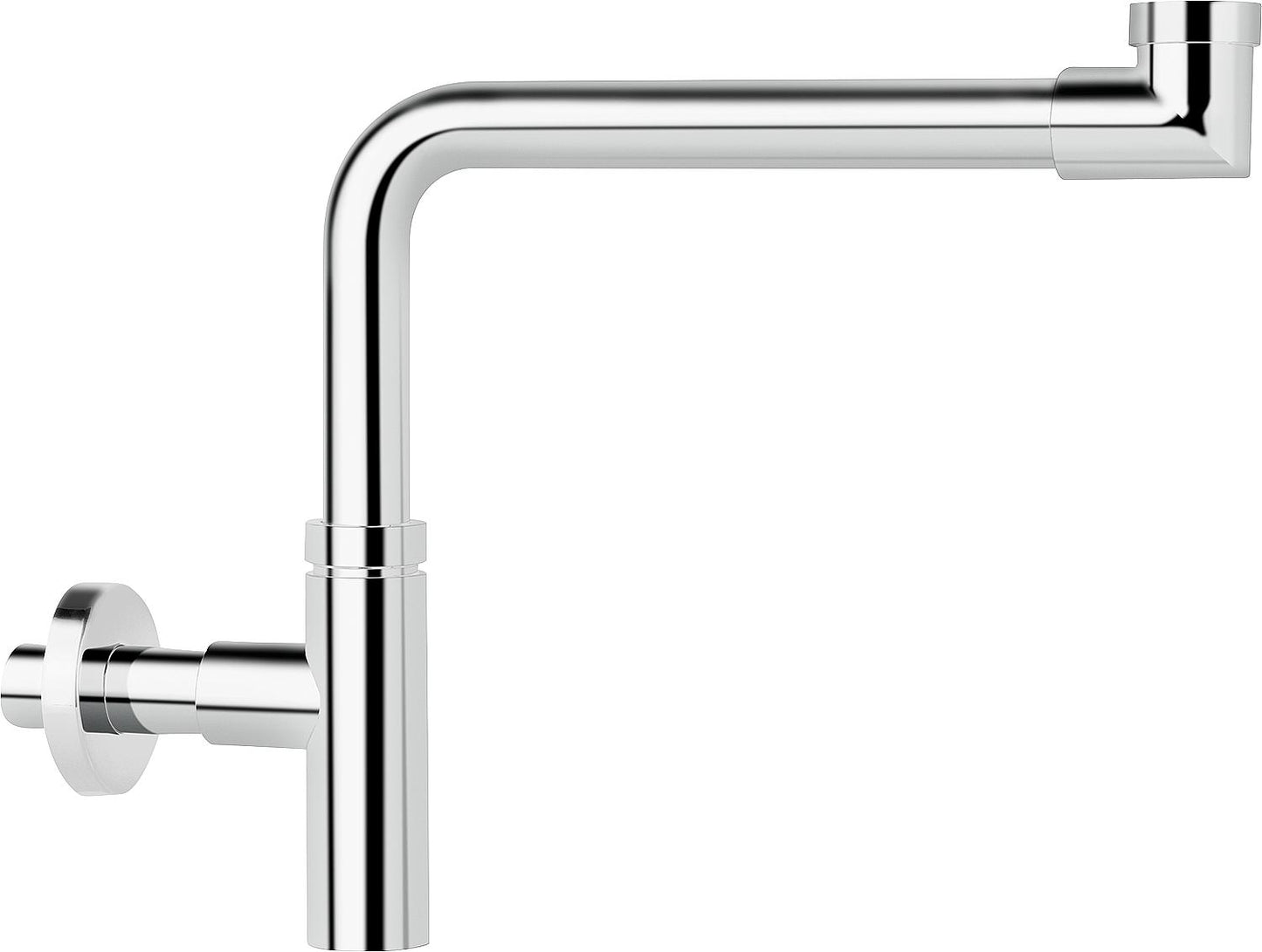 Siphon compact DN 32 (1 1/4"), 32 x 100 mm, laiton chromé