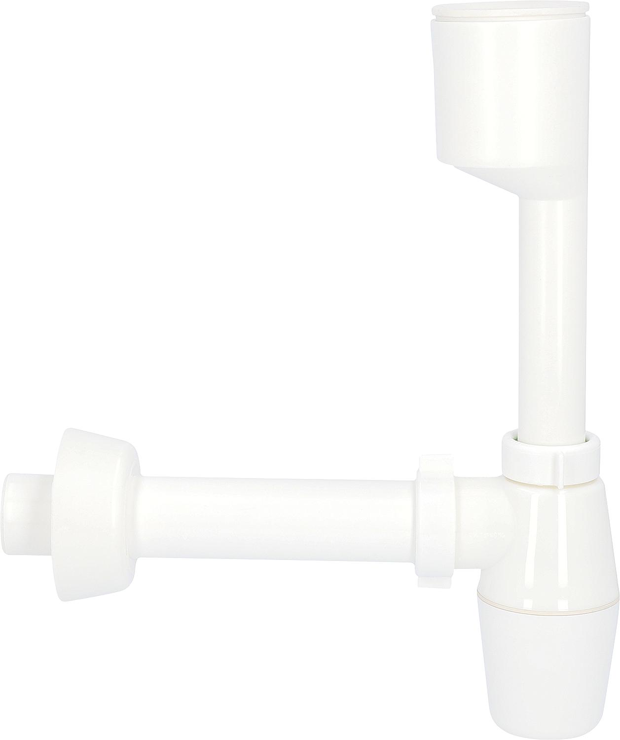 Siphon pour flacon d'urinoir D=40x230 mm PP / ABS blanc