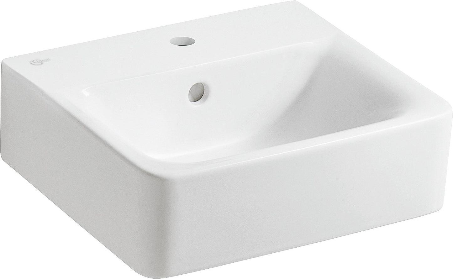 Lavabo Ideal Standard Connect Cube, dimensions (L x H x P) : 400 x 160 x 360 mm, céramique, blanc