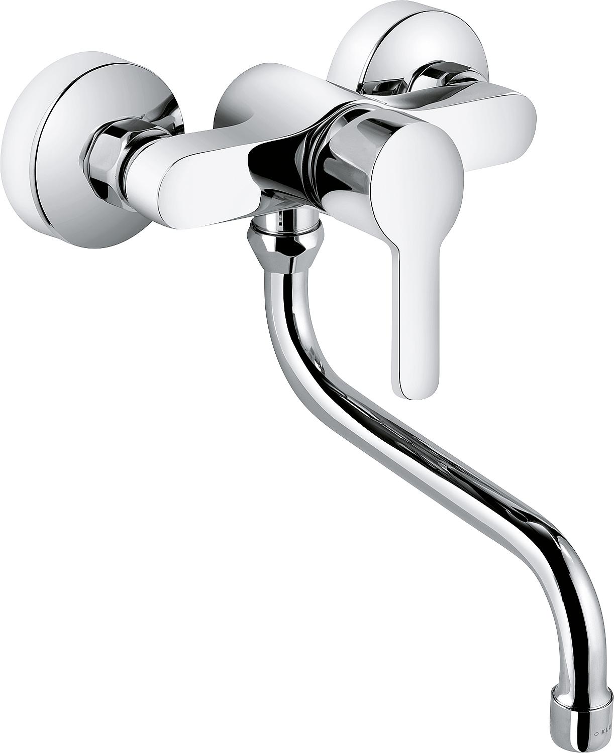 Kludi Logo Neo Spültisch-Wand-EHM DN 15 schwenkbarer Auslauf