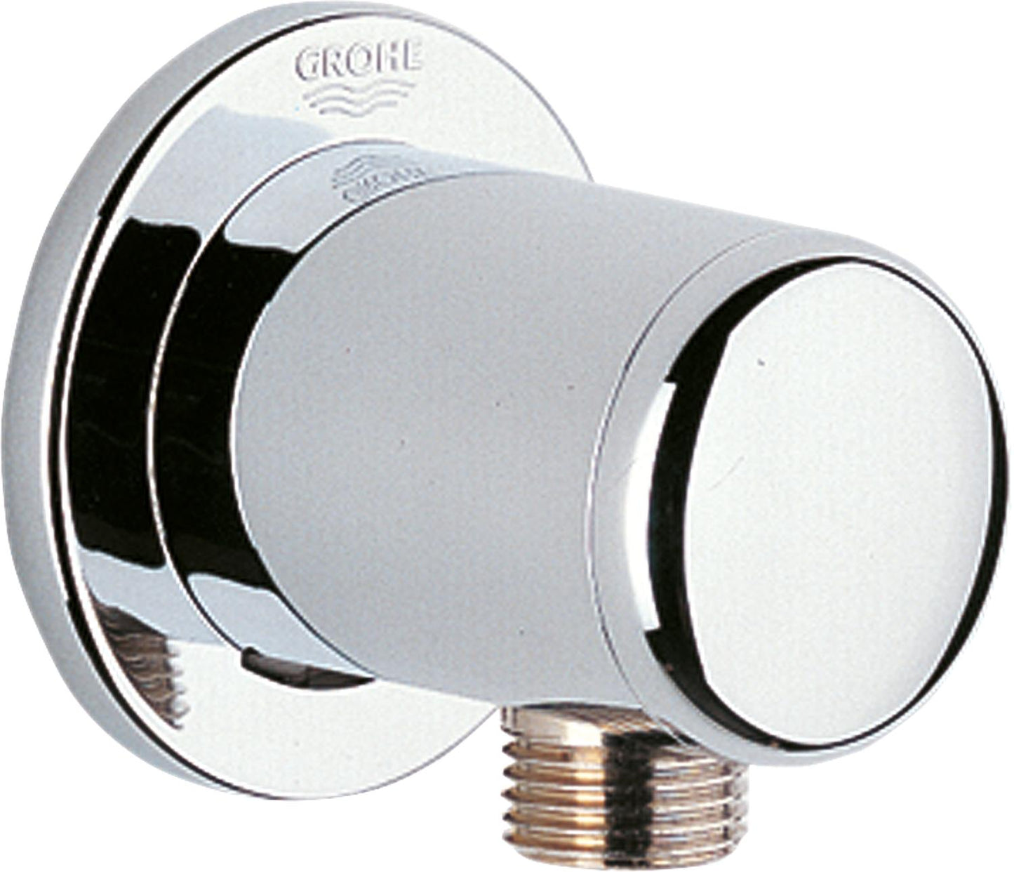 Grohe Relexa DN15 wall connection bend with round chrome rosette