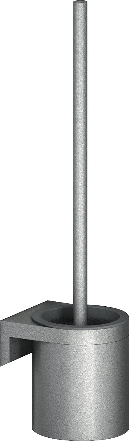 WC-Bürstengarnitur Serie Cavere aus Alu., Anthrazit-Metallic 95, Gesamthöhe 450mm, mit Befestigung