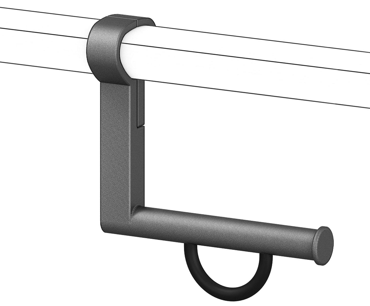 Papierrollenhalter Serie Cavere aus Alu., Anthrazit-Metallic 95, passend für Griffe 93 780 21-32