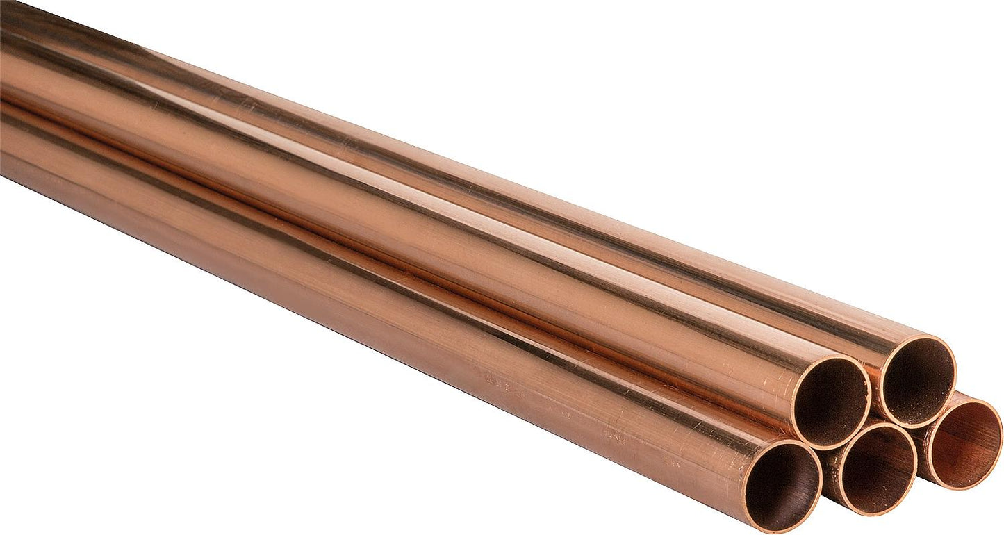 Copper pipe in lengths, 6 pipes of 5 meters each, 54x1.5mm, hard, DVGW-tested