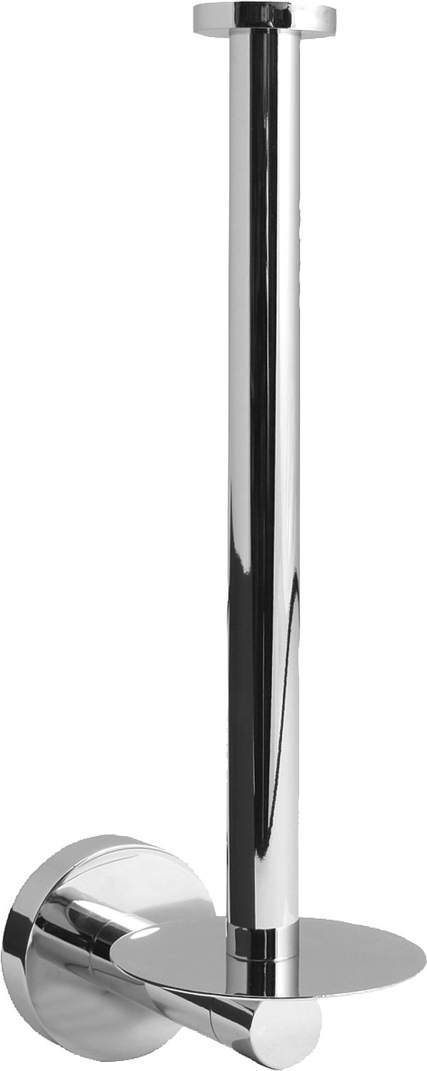 Reserve paper roll holder Eight, chrome-plated brass, vertical, for 2 rolls