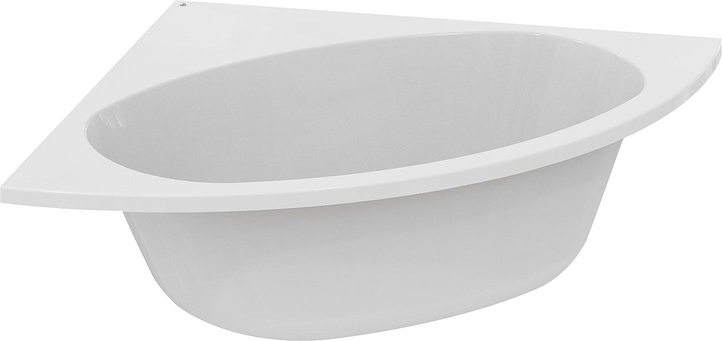 Baignoire d'angle EPUK 1500 x 465 x 1500 mm Capacité : 295 l Acrylique, blanc
