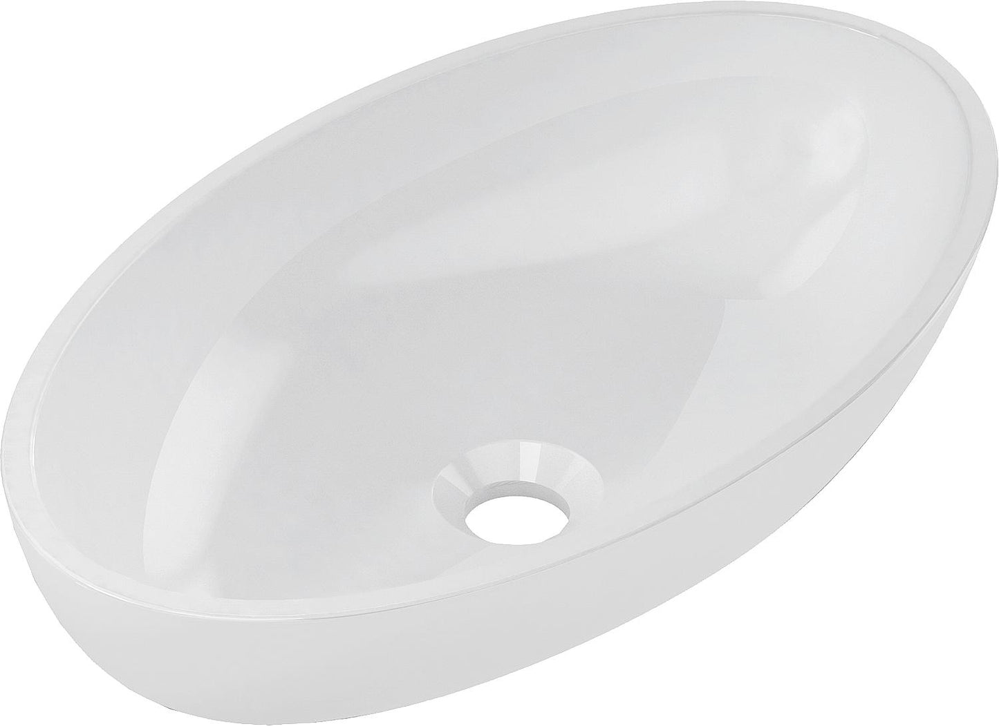 CILLA countertop washbasin WxHxD: 510x127x300 mm, cast mineral, white