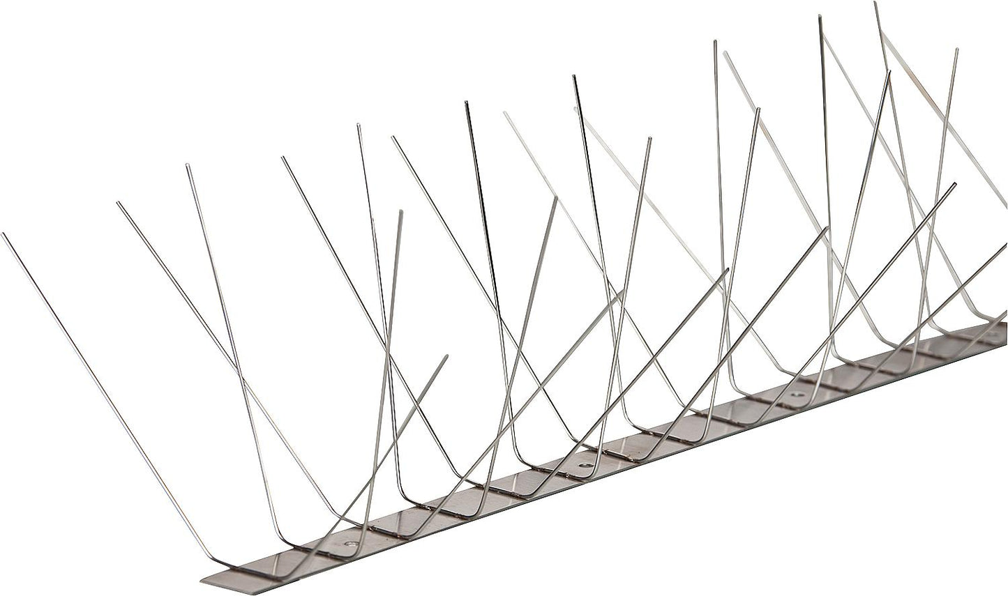 Stainless steel pigeon deterrent, 2 rows, 1 meter