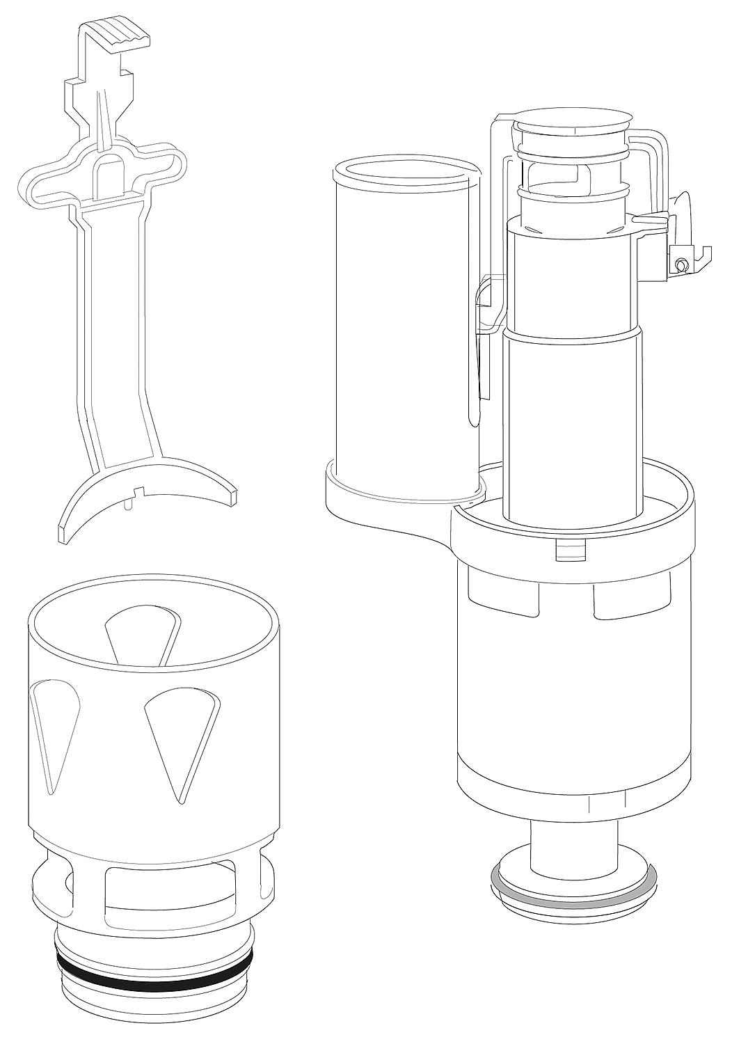 Evolut Ersatzspülgarnitur 2004-2014