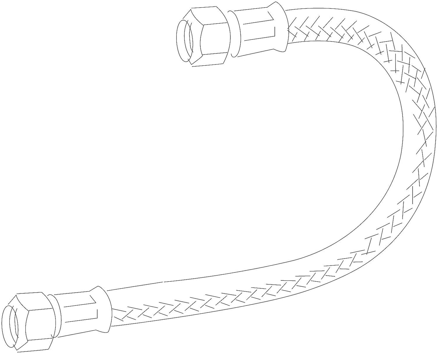 Angel flexibler Anschlussschlauch mit Dichtung 1996-1999