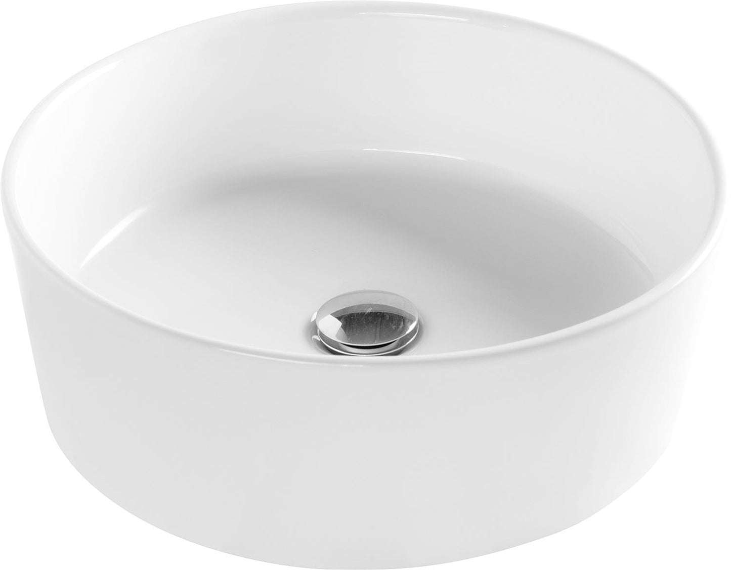 Vasque à poser HAPPY HOUR L x H x P : 440 x 155 x 440 mm (sans trou de robinetterie), céramique blanche