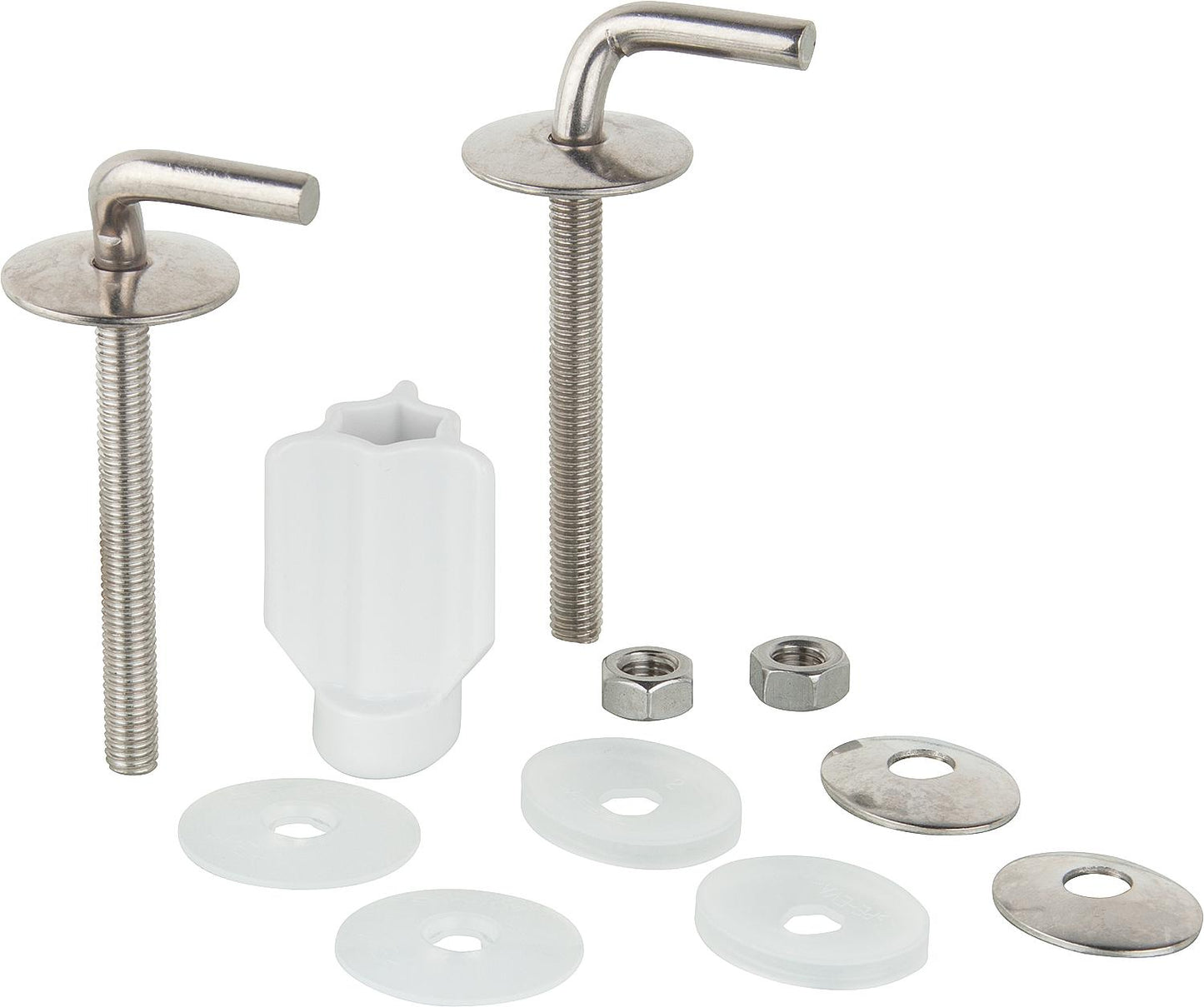 Charnière de toilette Haro 0302W en acier inoxydable, SolidFix, réglage en 2 points