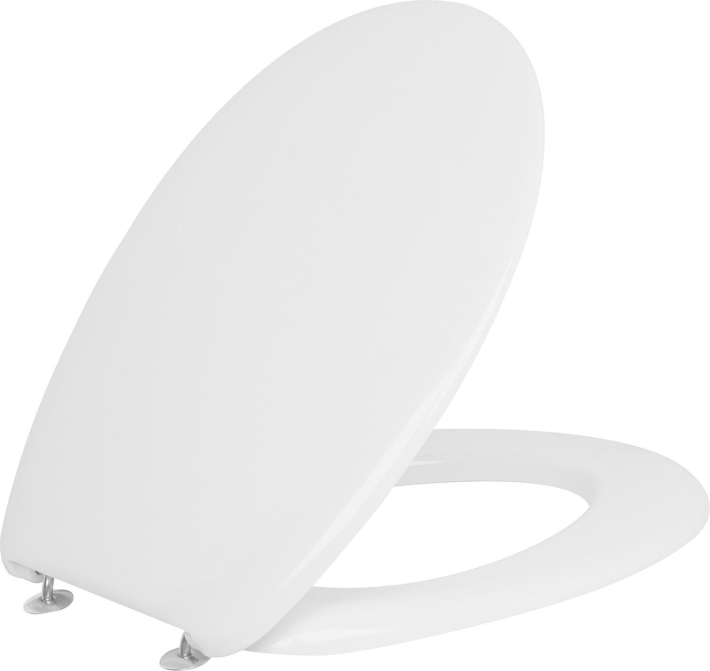 Gola toilet seat, white, duroplast, soft-close, take-off eccentric hinge. WxHxD: 383x49x460mm