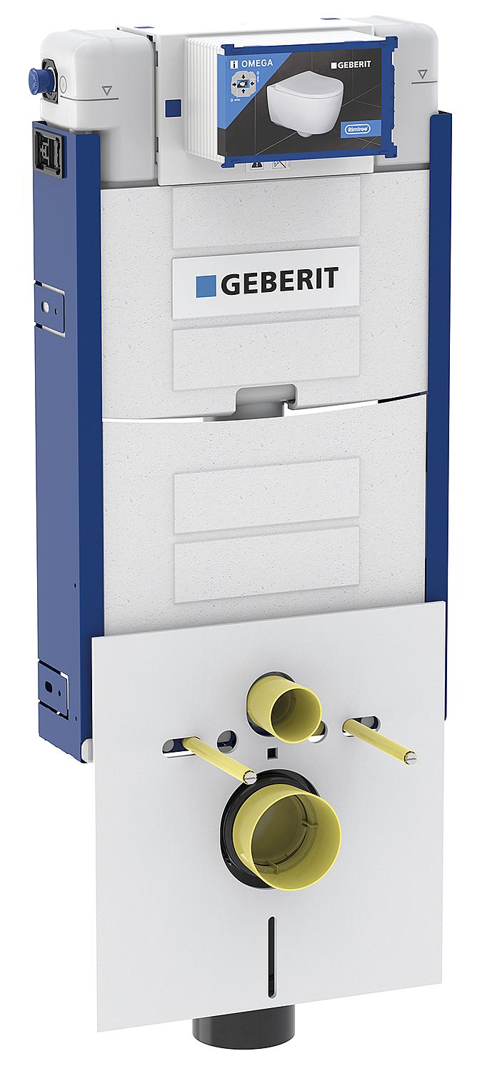 Élément Kombifix pour WC suspendu 1080 mm, avec Omega UP-SPK 12 cm, installation frontale/par le haut