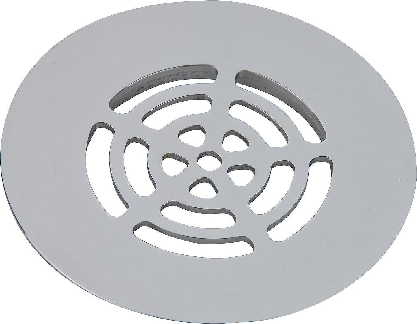 Couvercle chromé en laiton Diana, 115 mm, compatible avec le siphon de receveur de douche 93 953 73