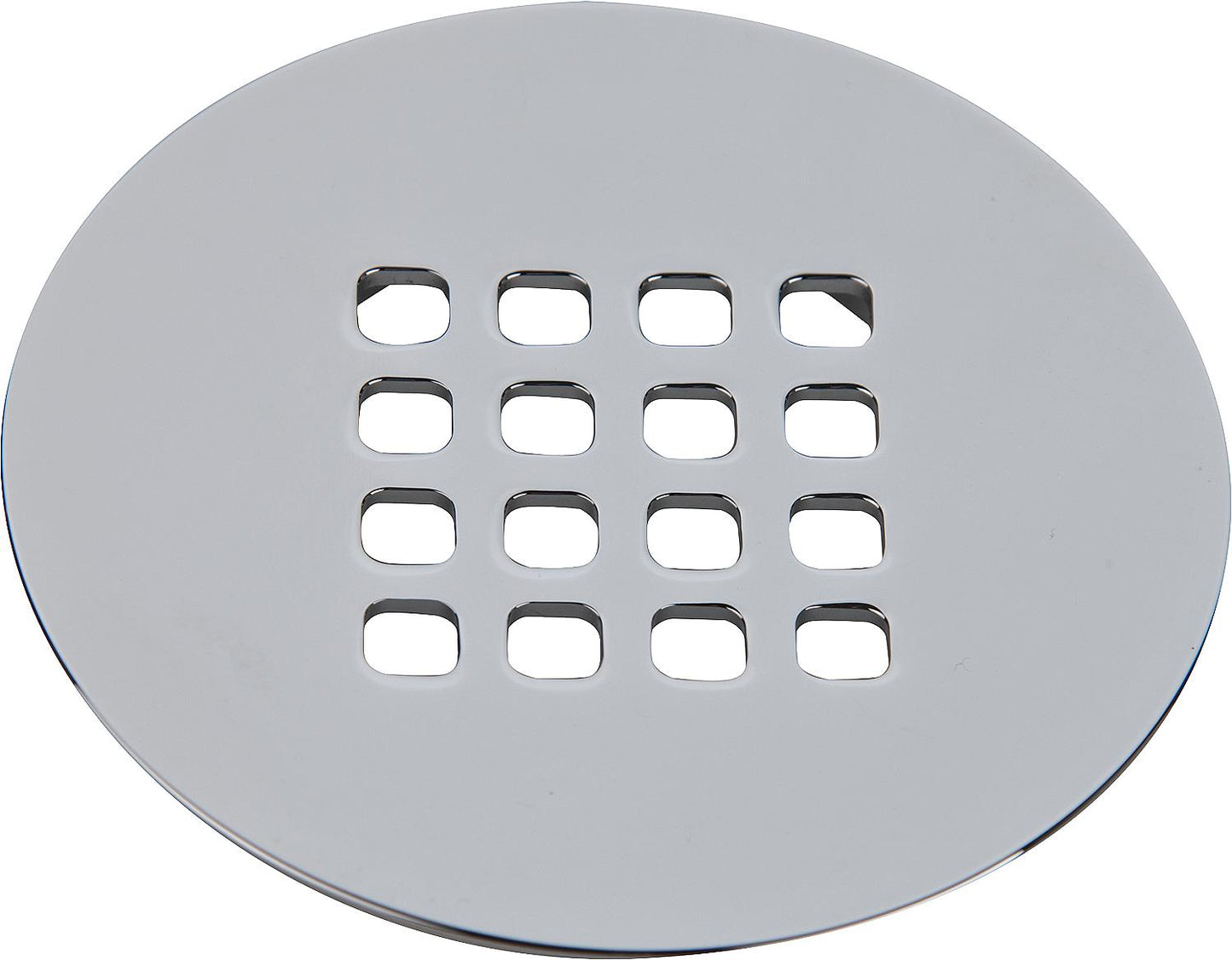 Couvercle carré en laiton chromé, 115 mm, compatible avec les bondes de receveur de douche 93 953 73