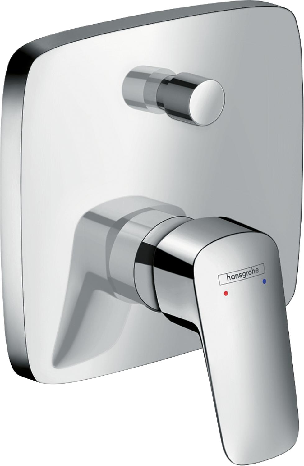 Hansgrohe Logis concealed bath mixer with rosette 155 x 155 mm, chrome