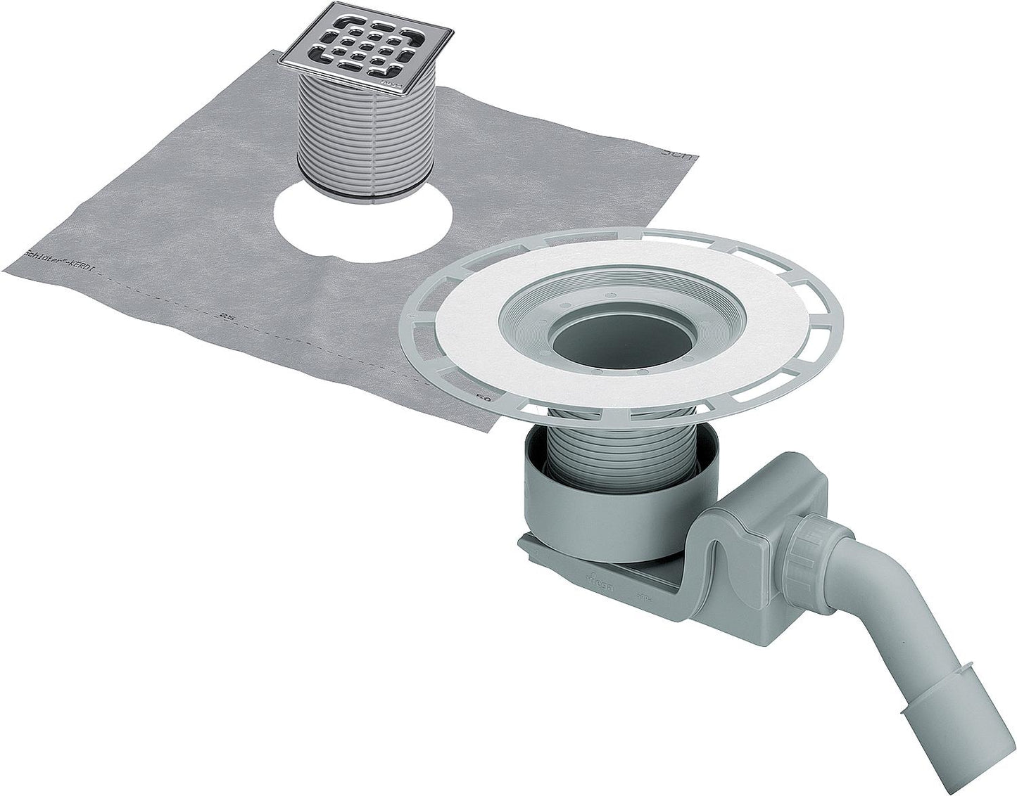 Raccord de vidange Viega 4927, DN40 x DN50, en plastique gris