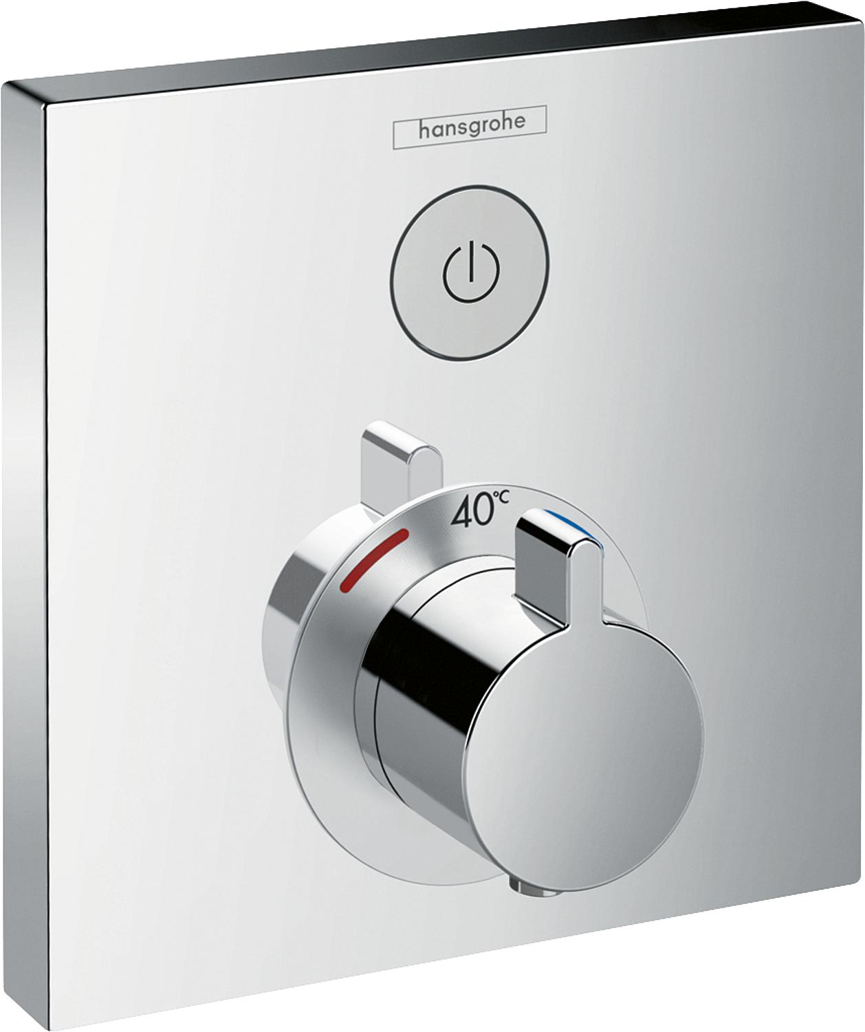 Hansgrohe ShowerSelect concealed thermostat, complete set, 1 outlet, chrome