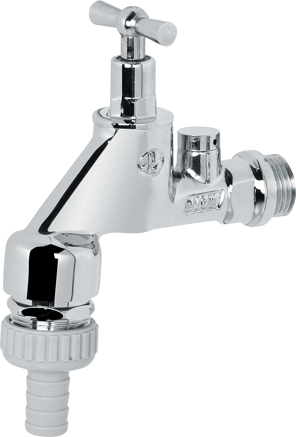 Robinet de sortie Airtec DN 15 (1/2") avec 2 aérateurs de tuyau et clapet anti-retour