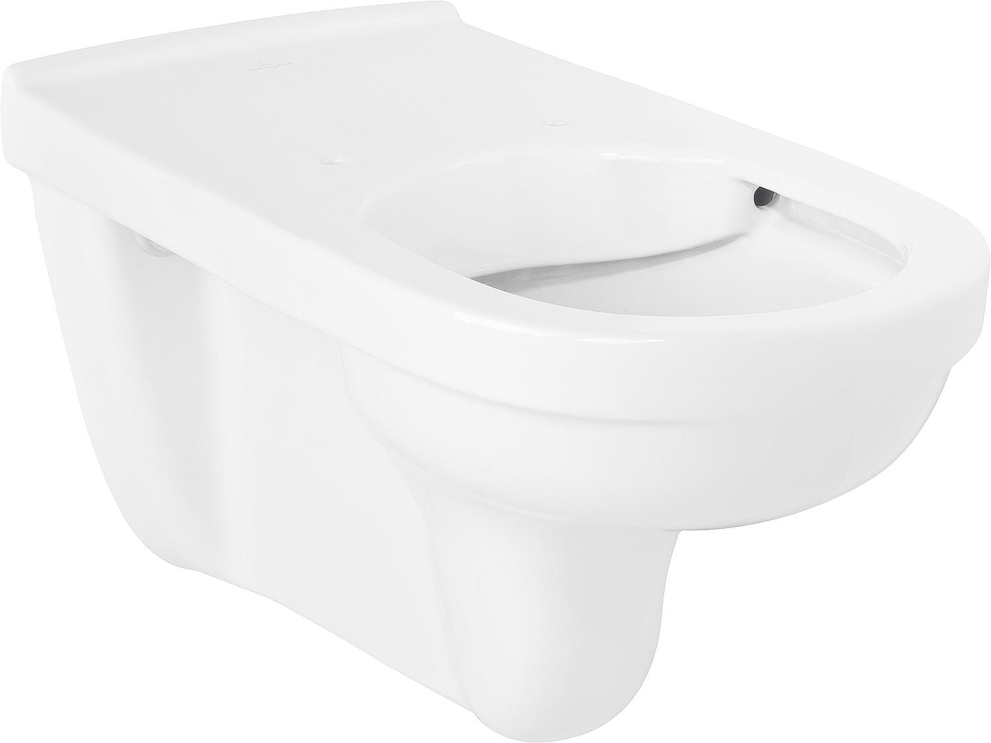 Wall-hung, deep-flush toilet, rimless, V&B ViCare Direct Flush, horizontal outlet, 700x360mm, white