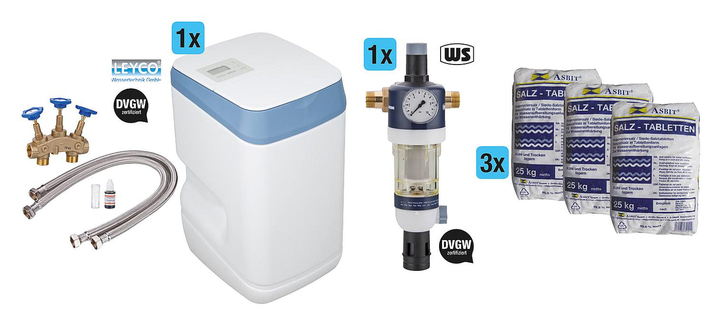 Water softening system package consisting of 1x 93 714 95 + 1x 93 904 16 + 3x 93 724 66