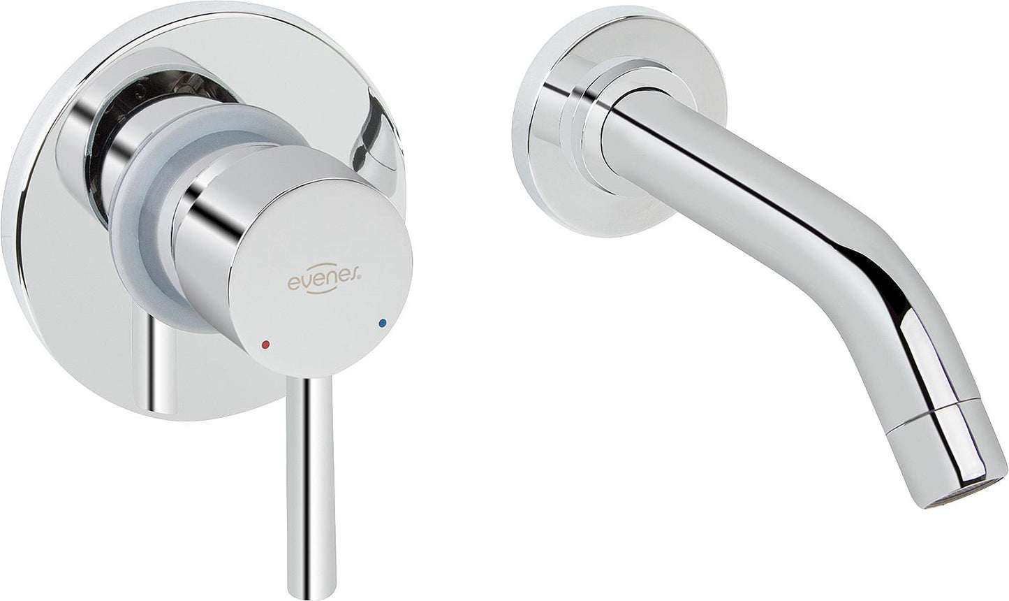 Wand-Waschtischmischer Live 2.0 Ausladung 169 mm mit Wandeinbaukörper chrom