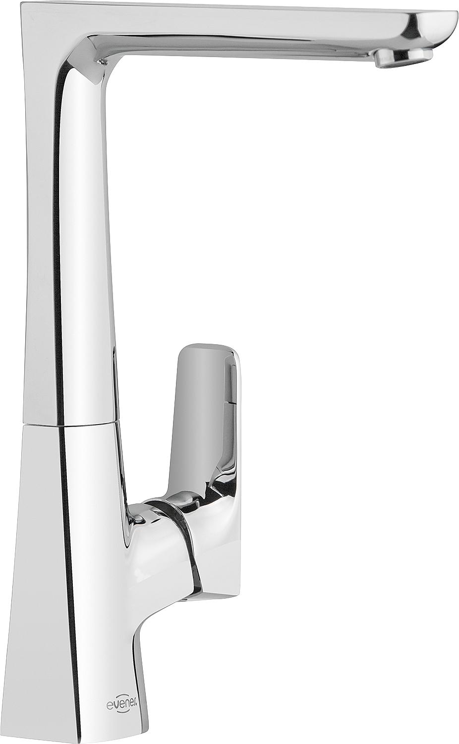 Robinet mitigeur de cuisine Ecol avec bec pivotant, saillie de 194 mm, chromé