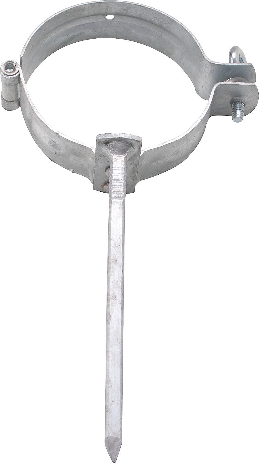 Collier de serrage pour tuyau de descente avec goupille