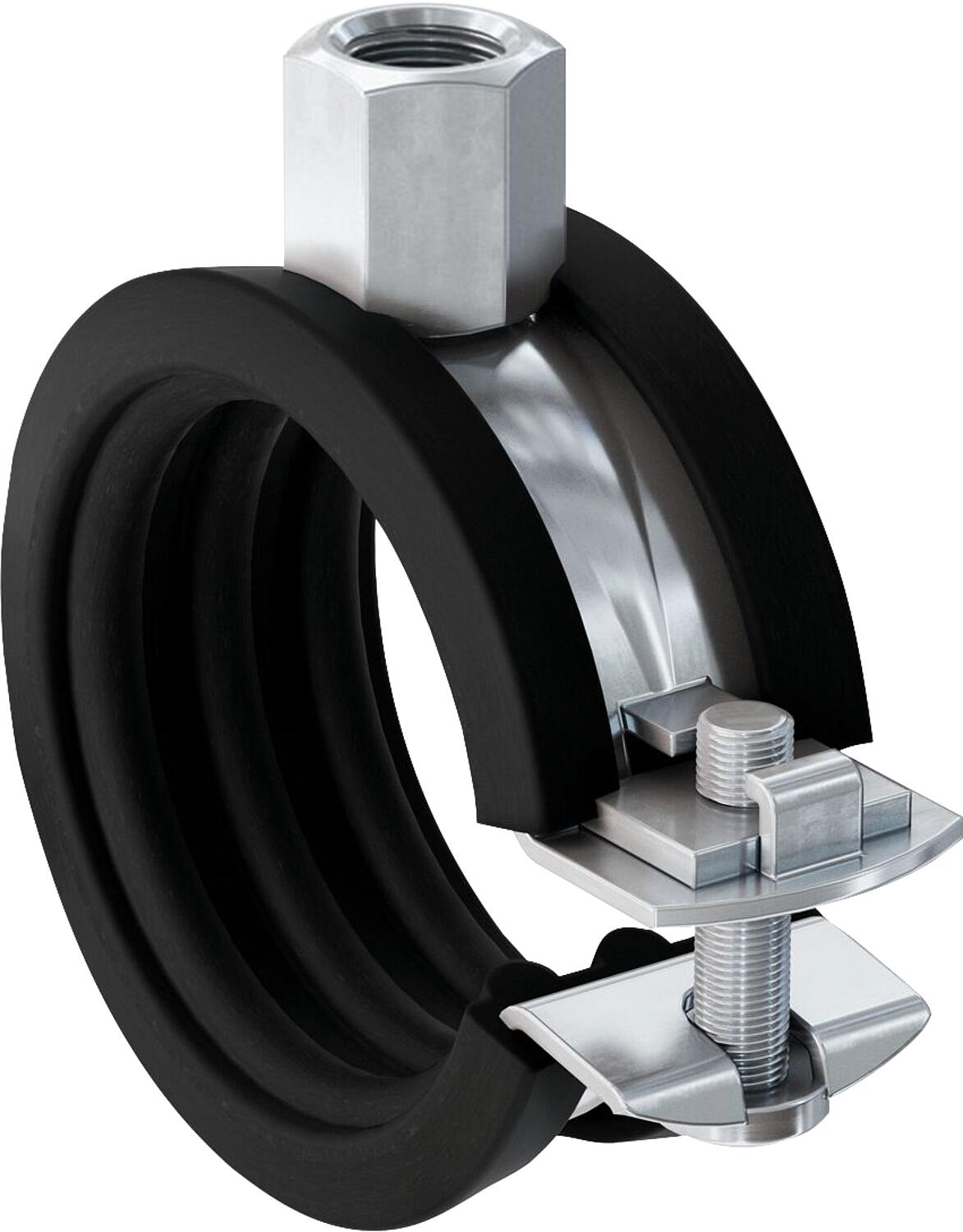 Clip-Rohrschelle verzinkt 2" 56-63mm M8+M10